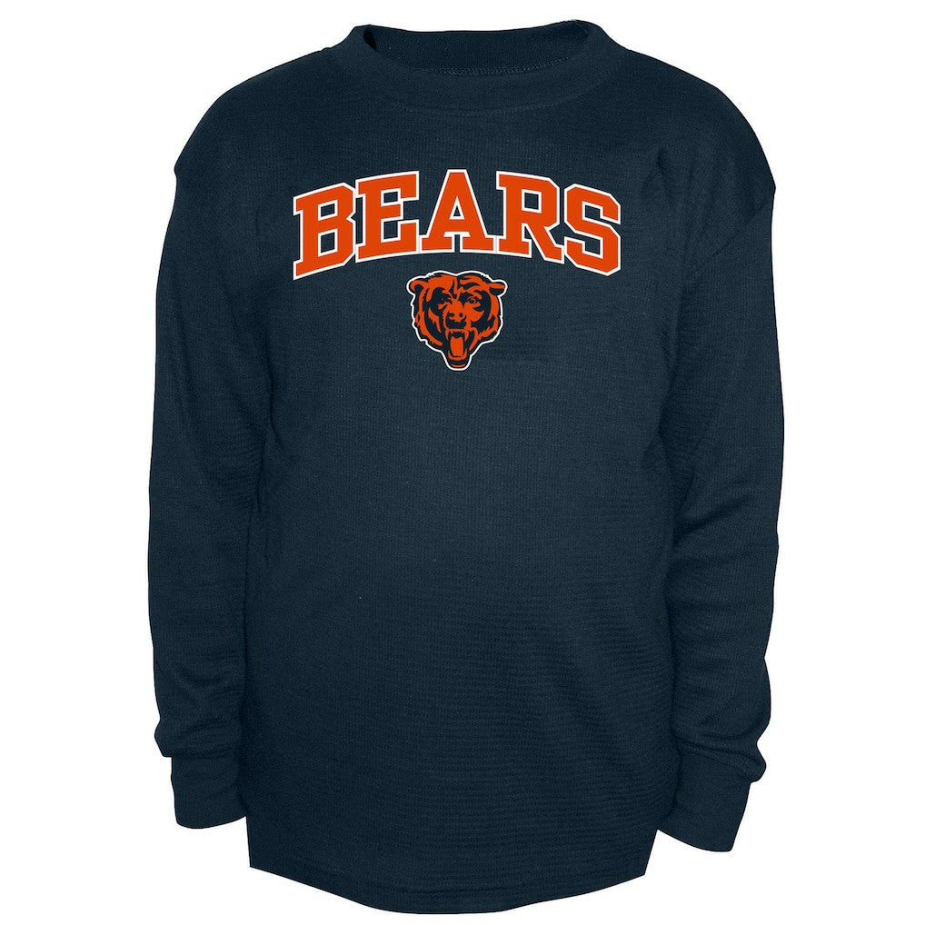 Chicago Bears Big & Tall Thermal Long Sleeve Crew Neck T-Shirt Navy - Fanatics