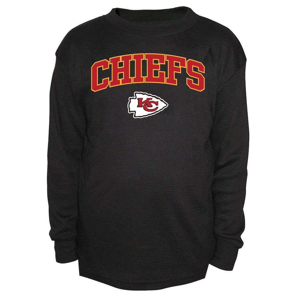Kansas City Chiefs Big & Tall Thermal Long Sleeve Crew Neck T-Shirt Black - Fanatics
