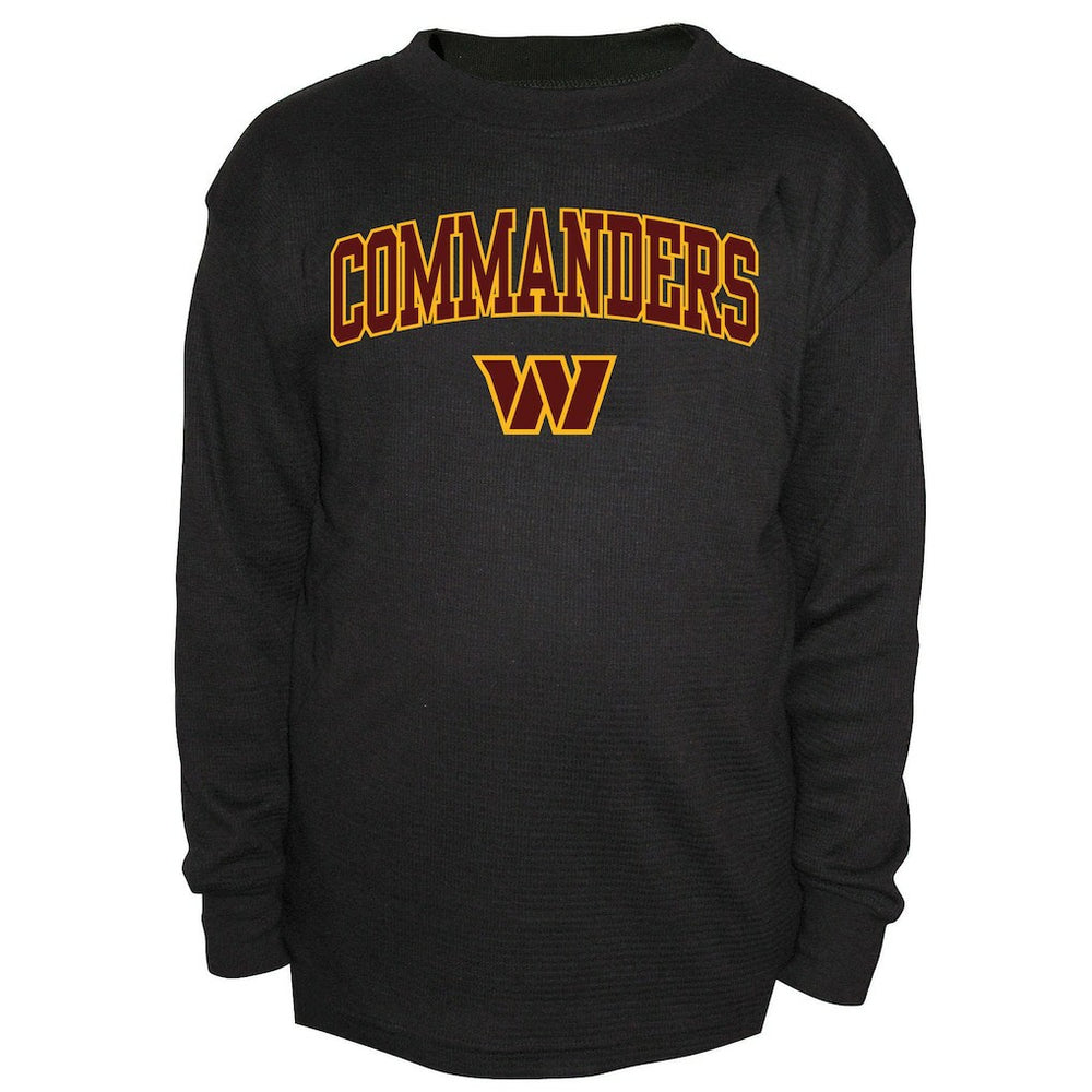 Washington Commanders Big & Tall Thermal Long Sleeve Crew Neck T-Shirt Black - Fanatics