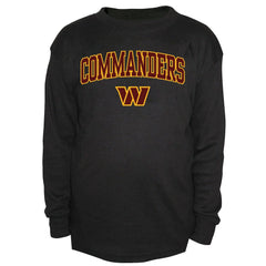 Washington Commanders Big & Tall Thermal Long Sleeve Crew Neck T-Shirt Black - Fanatics