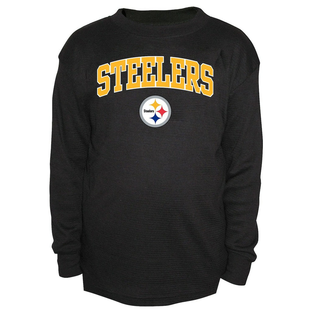 Pittsburgh Steelers Big & Tall Thermal Long Sleeve Crew Neck T-Shirt Black - Fanatics