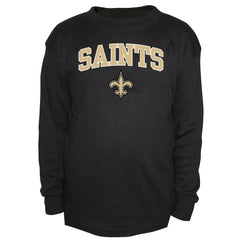 New Orleans Saints Big & Tall Thermal Long Sleeve Crew Neck T-Shirt Black - Fanatics