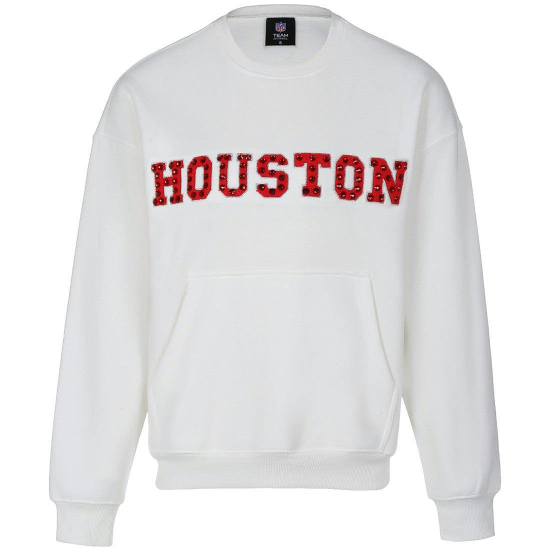 Houston Texans Cuce Women's Chenille Jeweled Sweatshirt White - NFL