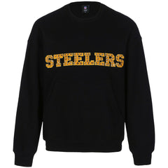 Pittsburgh Steelers Cuce Women's Chenille Jeweled Sweatshirt Black - NFL