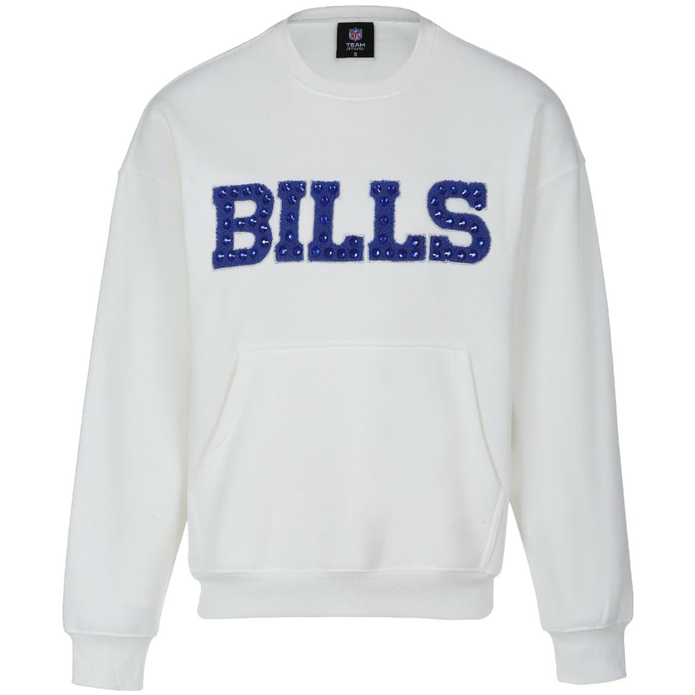 Buffalo Bills Cuce Women's Chenille Jeweled Sweatshirt White - NFL