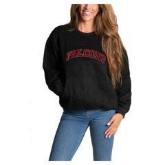 Atlanta Falcons Cuce Women's Chenille Jeweled Sweatshirt Black - NFL
