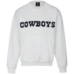 Dallas Cowboys Cuce Women's Chenille Jeweled Sweatshirt White - NFL