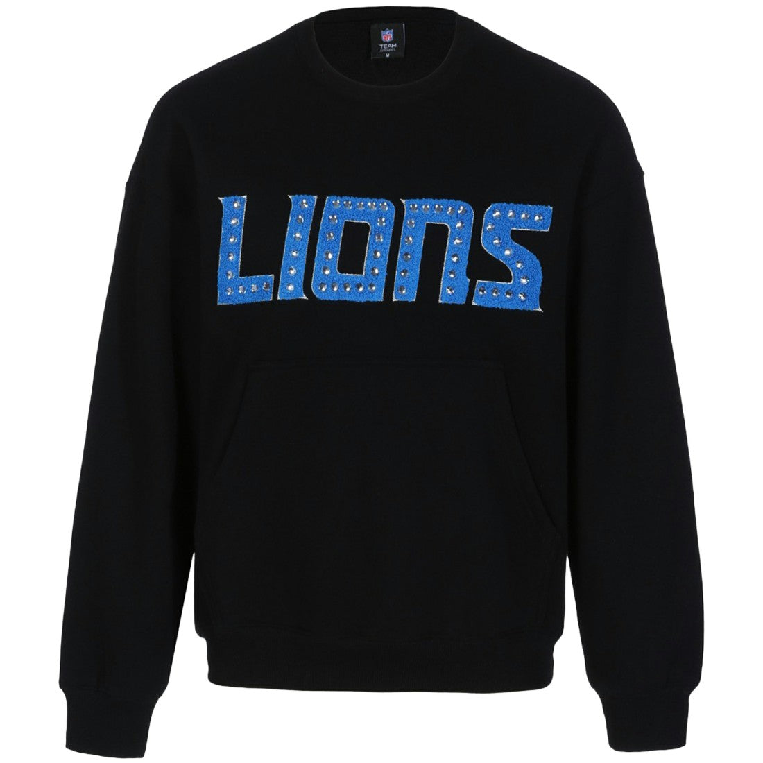 Detroit Lions Cuce Women's Chenille Jeweled Sweatshirt Black - NFL