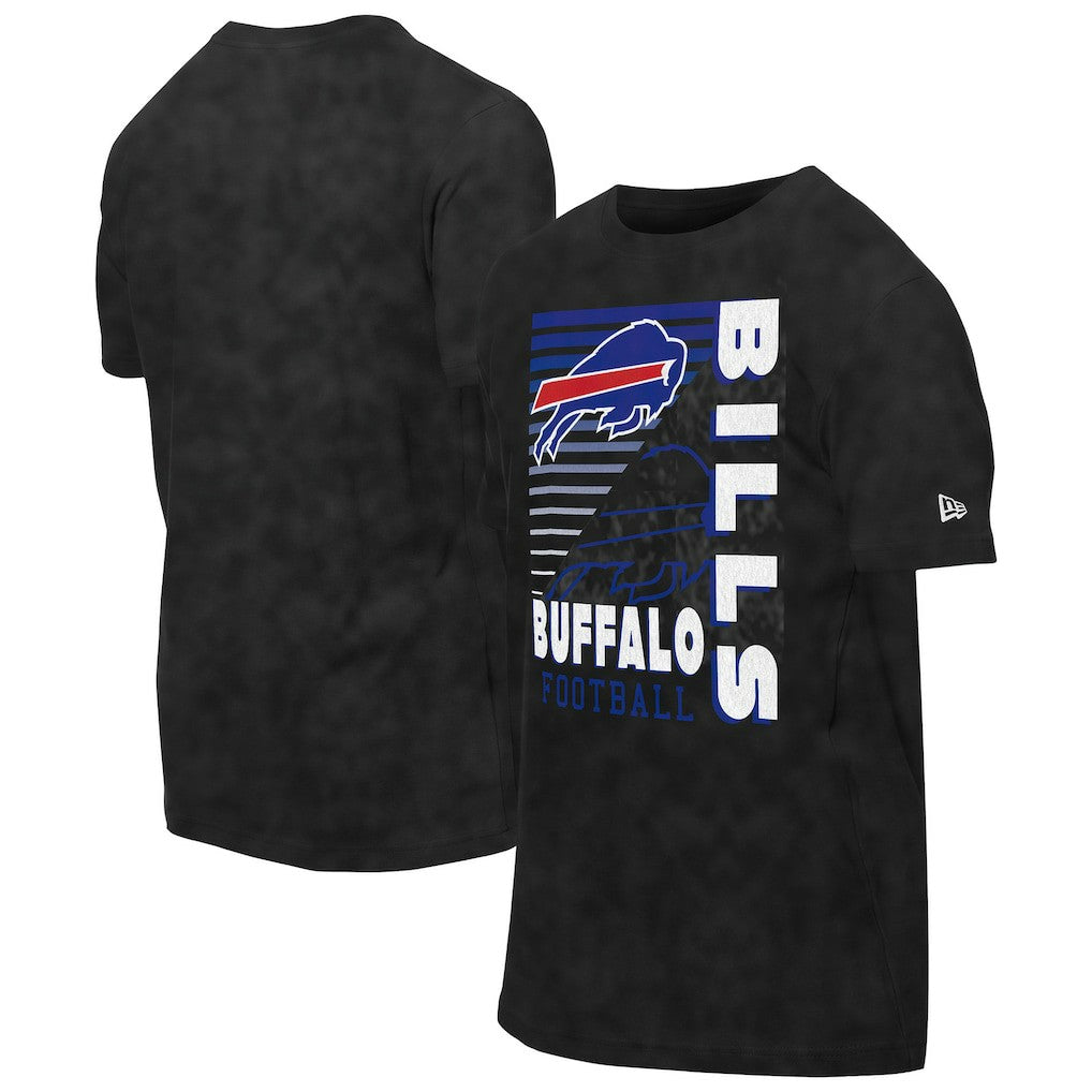 Buffalo Bills New Era Retro Logo Enzyme Washed Oversized T-Shirt Black - NFL
