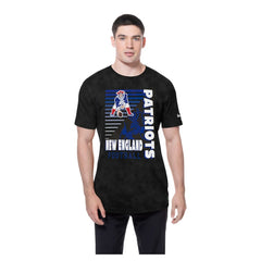New England Patriots New Era Retro Logo Enzyme Washed Oversized T-Shirt Black - NFL