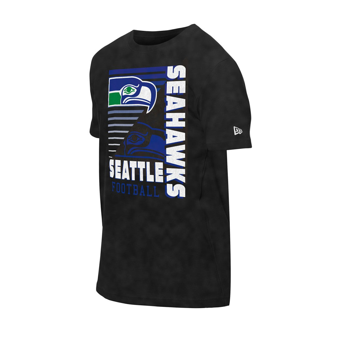 Seattle Seahawks New Era Retro Logo Enzyme Washed Oversized T-Shirt Black - NFL
