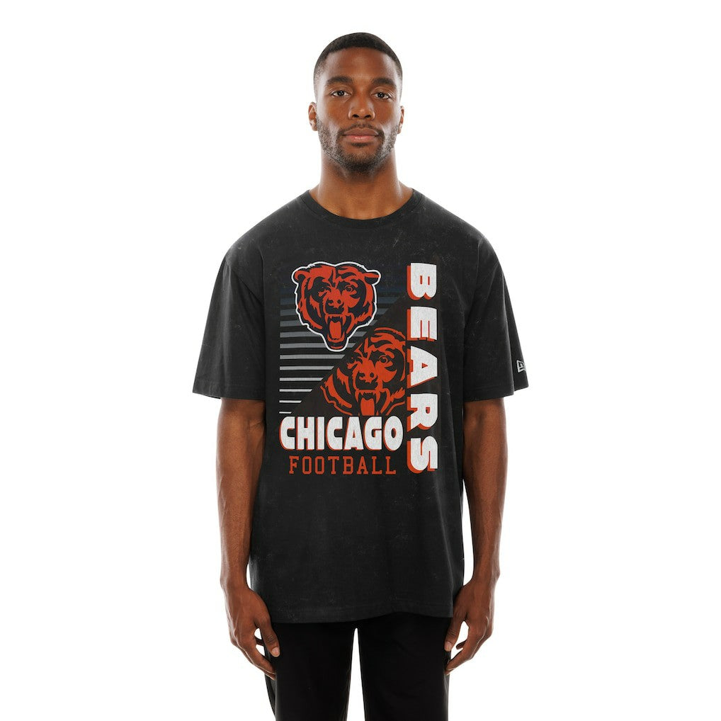 Chicago Bears New Era Enzyme Washed Oversized T-Shirt Black - NFL