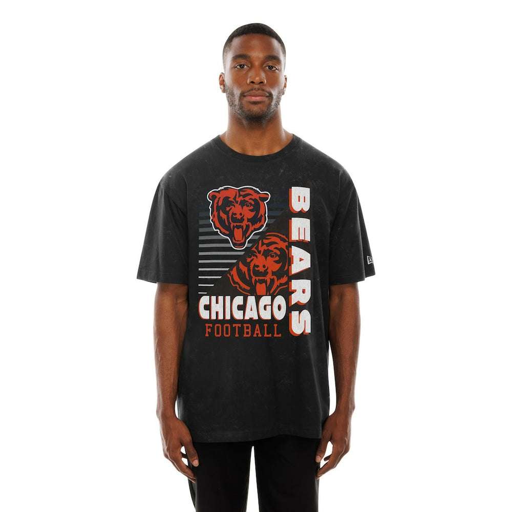 Chicago Bears New Era Enzyme Washed Oversized T-Shirt Black - NFL