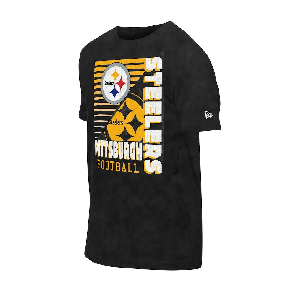 Pittsburgh Steelers New Era Enzyme Washed Oversized T-Shirt Black - NFL
