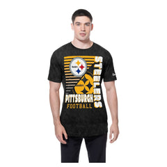 Pittsburgh Steelers New Era Enzyme Washed Oversized T-Shirt Black - NFL