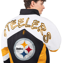 Pittsburgh Steelers Pro Player Shoulder To Shoulder Polyfill Full-Zip Hooded Jacket Black/Gold - NFL