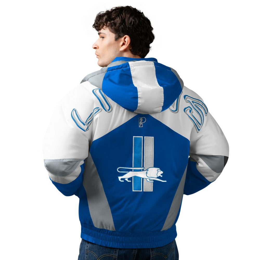 Detroit Lions Pro Player Shoulder To Shoulder Polyfill Full-Zip Hooded Jacket Blue - NFL