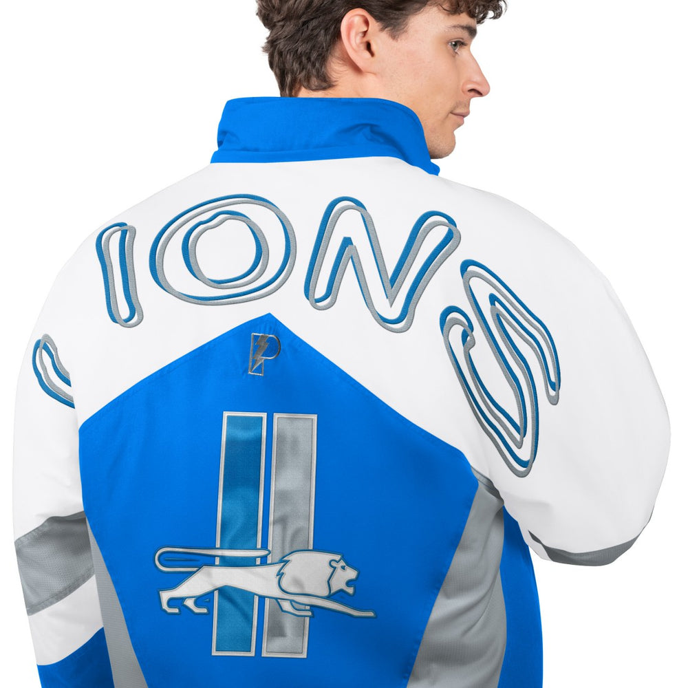Detroit Lions Pro Player Shoulder To Shoulder Polyfill Full-Zip Hooded Jacket Blue - NFL