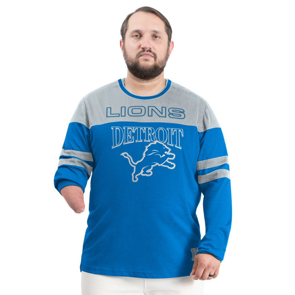 Detroit Lions G-III Sports by Carl Banks Adaptive Outlast Long Sleeve T-Shirt Blue/Silver - NFL