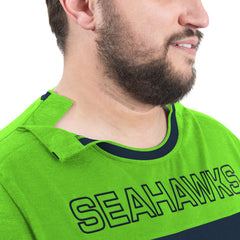 Seattle Seahawks G-III Sports by Carl Banks Adaptive Outlast Long Sleeve T-Shirt College Navy/Neon Green - NFL
