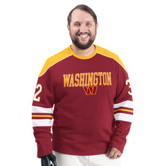 Washington Commanders G-III Sports by Carl Banks Adaptive Lord Stanley Crewneck Sweatshirt Burgundy - NFL