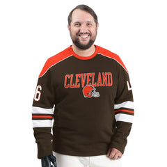 Cleveland Browns G-III Sports by Carl Banks Adaptive Lord Stanley Crewneck Sweatshirt Brown - NFL