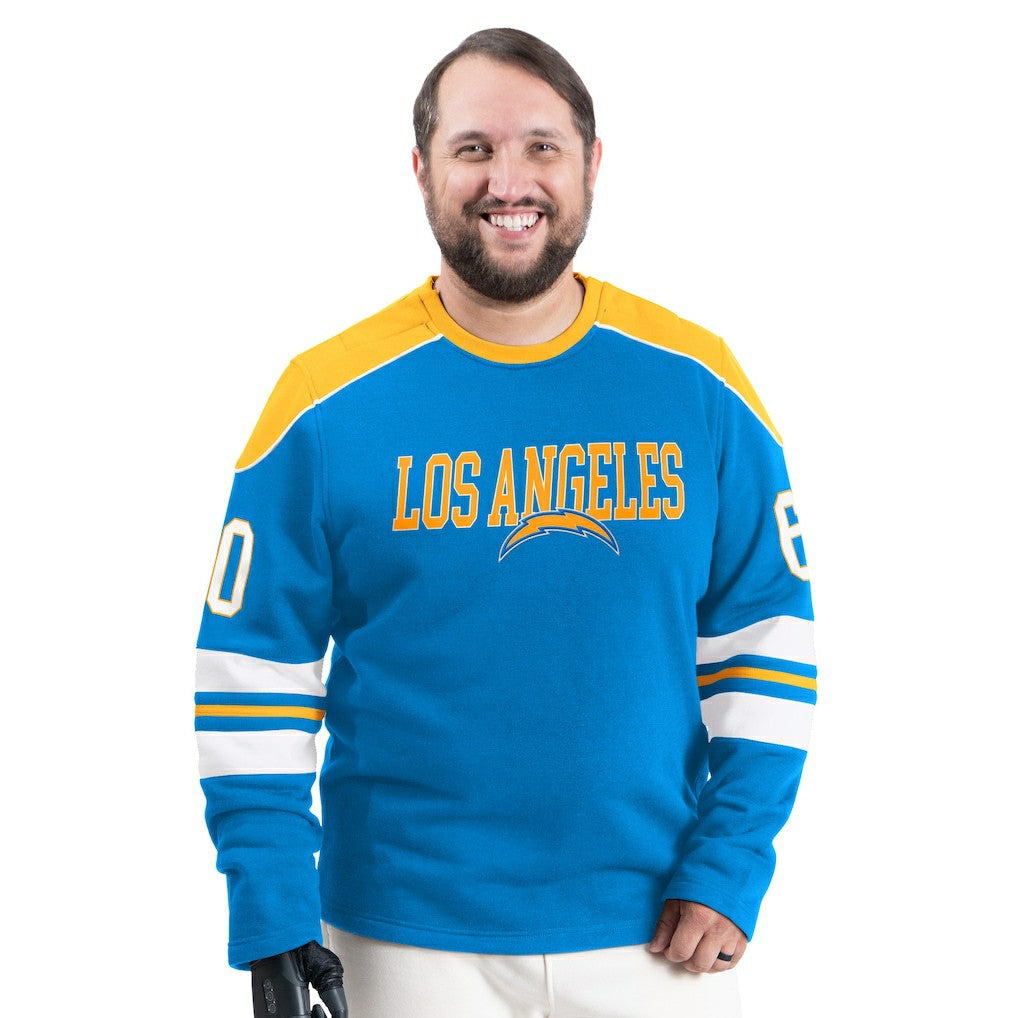 Los Angeles Chargers G-III Sports by Carl Banks Adaptive Lord Stanley Crewneck Sweatshirt Powder Blue - NFL