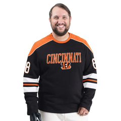 Cincinnati Bengals G-III Sports by Carl Banks Adaptive Lord Stanley Crewneck Sweatshirt Black - NFL
