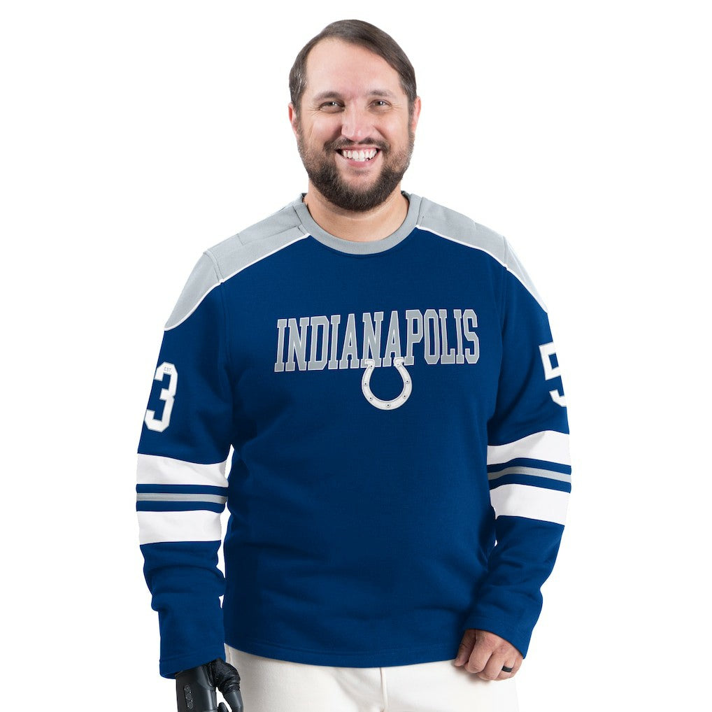 Indianapolis Colts G-III Sports by Carl Banks Adaptive Lord Stanley Crewneck Sweatshirt Royal - NFL