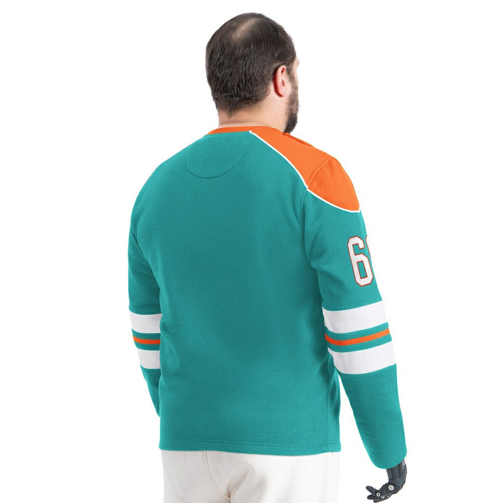 Miami Dolphins G-III Sports by Carl Banks Adaptive Lord Stanley Crewneck Sweatshirt Aqua - NFL
