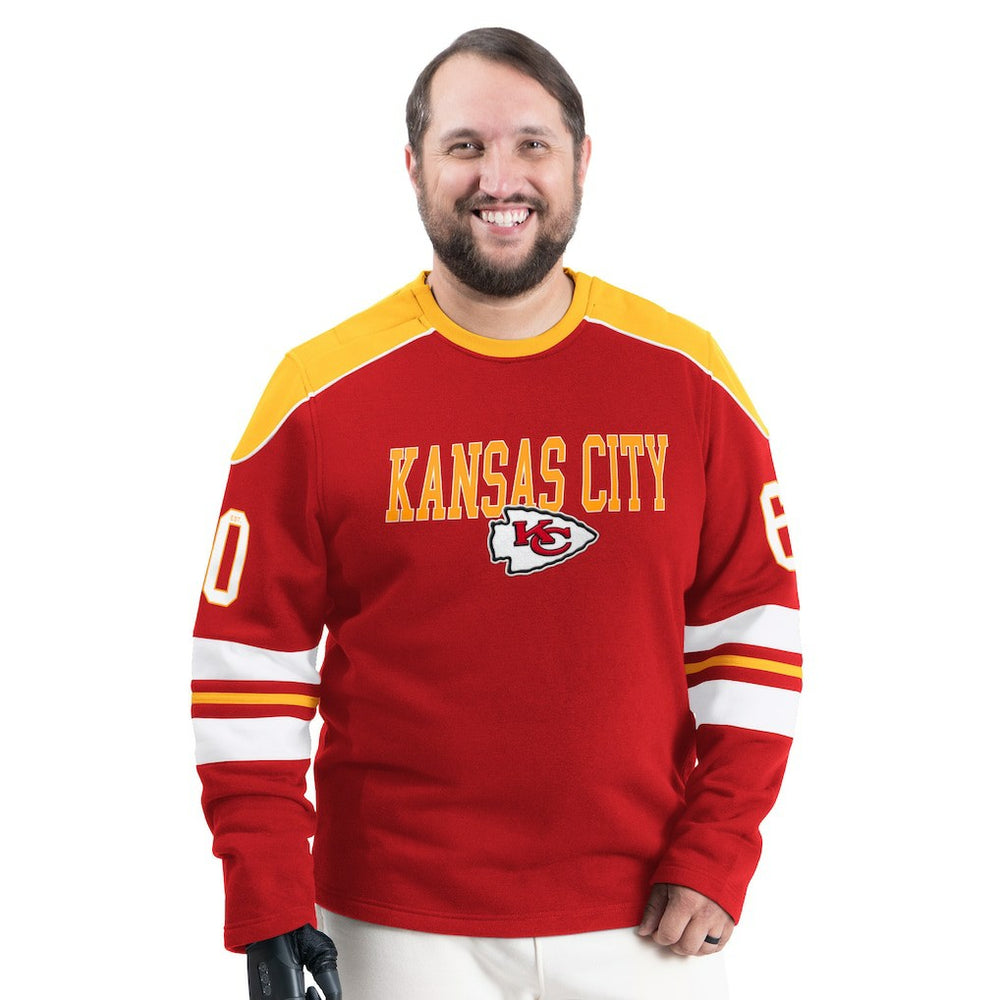 Kansas City Chiefs G-III Sports by Carl Banks Adaptive Lord Stanley Crewneck Sweatshirt Red - NFL