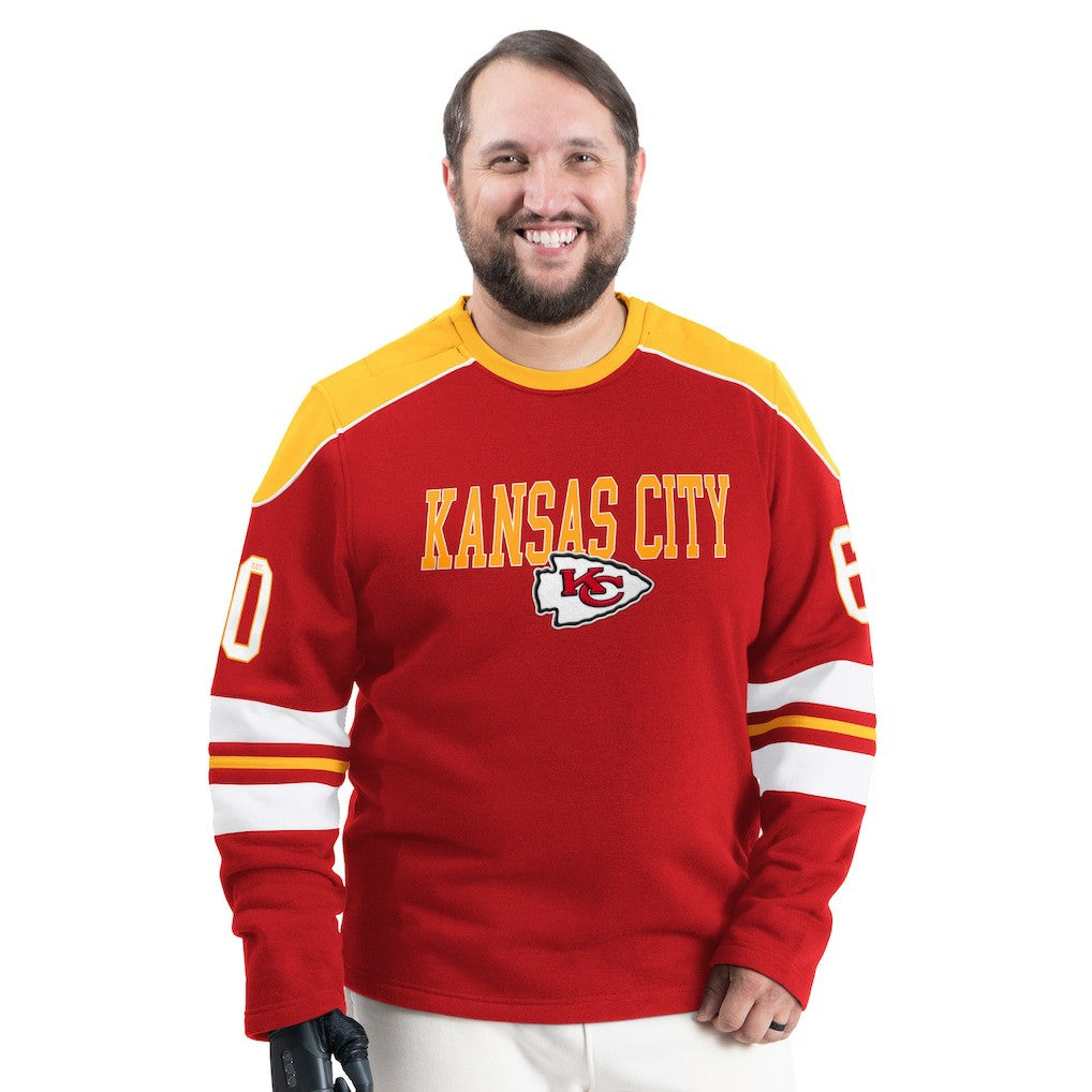 Kansas City Chiefs G-III Sports by Carl Banks Adaptive Lord Stanley Crewneck Sweatshirt Red - NFL