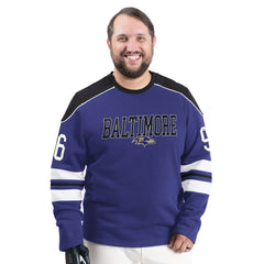 Baltimore Ravens G-III Sports by Carl Banks Adaptive Lord Stanley Crewneck Sweatshirt Purple - NFL
