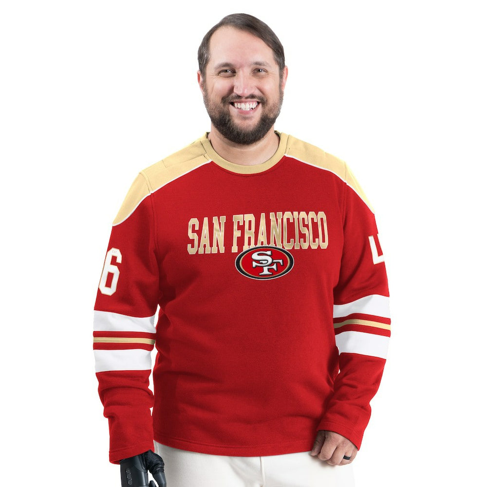 San Francisco 49ers G-III Sports by Carl Banks Adaptive Lord Stanley Crewneck Sweatshirt Scarlet - NFL