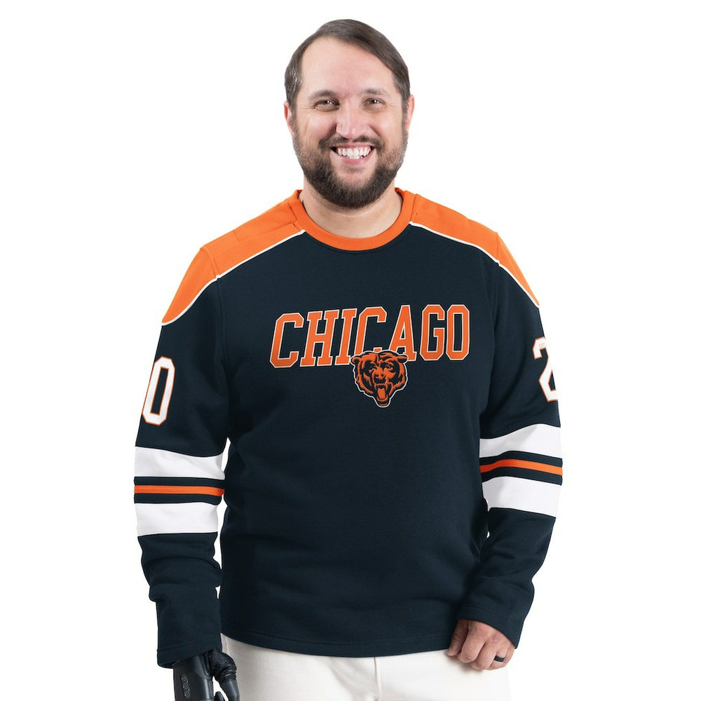 Chicago Bears G-III Sports by Carl Banks Adaptive Lord Stanley Crewneck Sweatshirt Navy - NFL