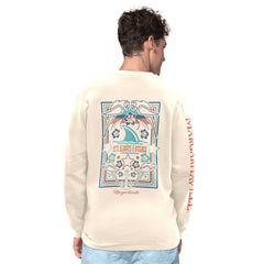 Washington Commanders Margaritaville Five O'Clock Henley Long Sleeve T-Shirt Cream - NFL