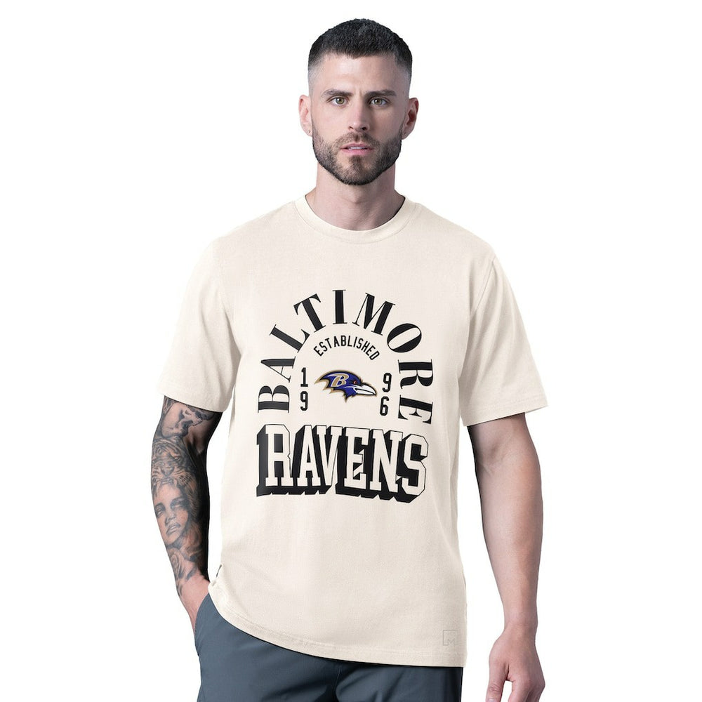 Baltimore Ravens MSX by Michael Strahan Whiteout Vintage T-Shirt White - NFL