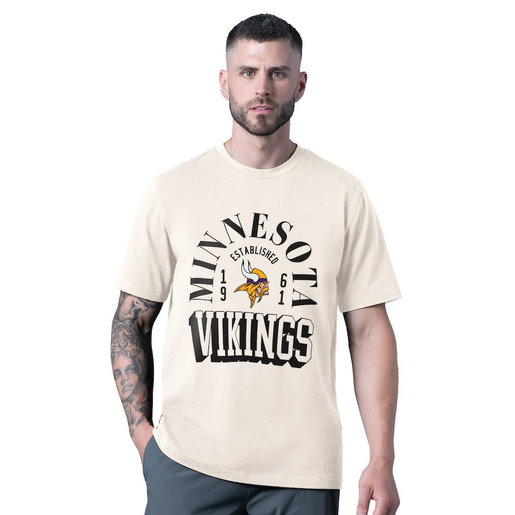Minnesota Vikings MSX by Michael Strahan Whiteout Vintage T-Shirt White - NFL