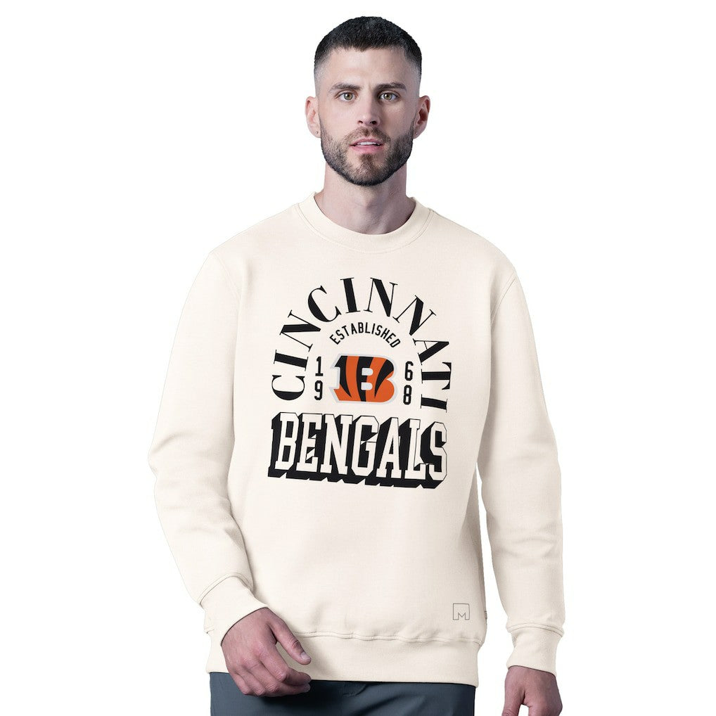 Cincinnati Bengals MSX by Michael Strahan Whiteout Tri-Blend Sweatshirt White - NFL