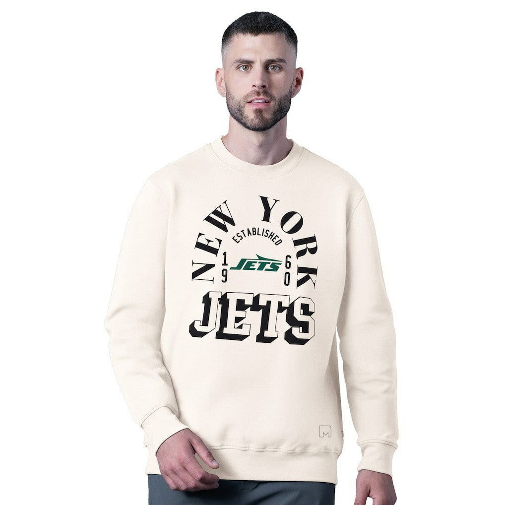 New York Jets MSX by Michael Strahan Whiteout Tri-Blend Sweatshirt White - NFL