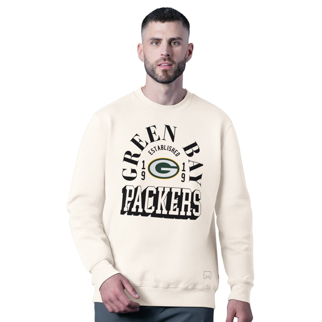Green Bay Packers MSX by Michael Strahan Whiteout Tri-Blend Sweatshirt White - NFL
