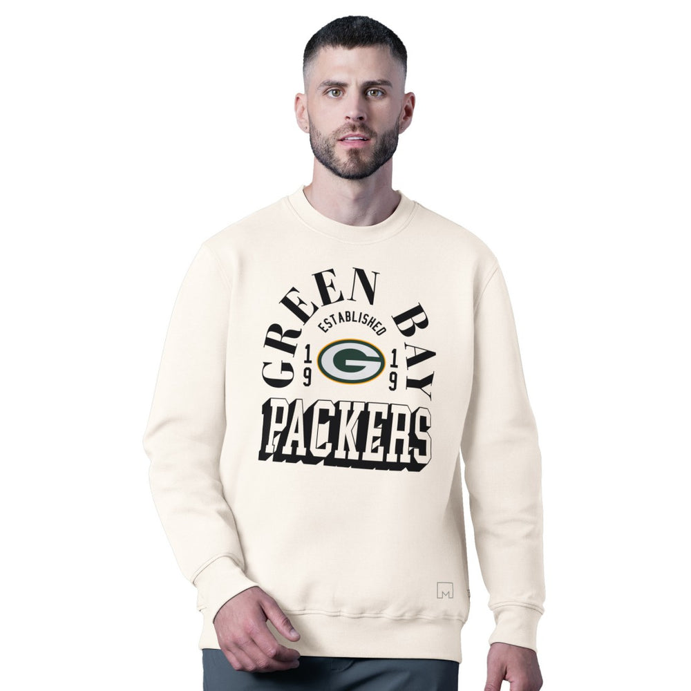 Green Bay Packers MSX by Michael Strahan Whiteout Tri-Blend Sweatshirt White - NFL