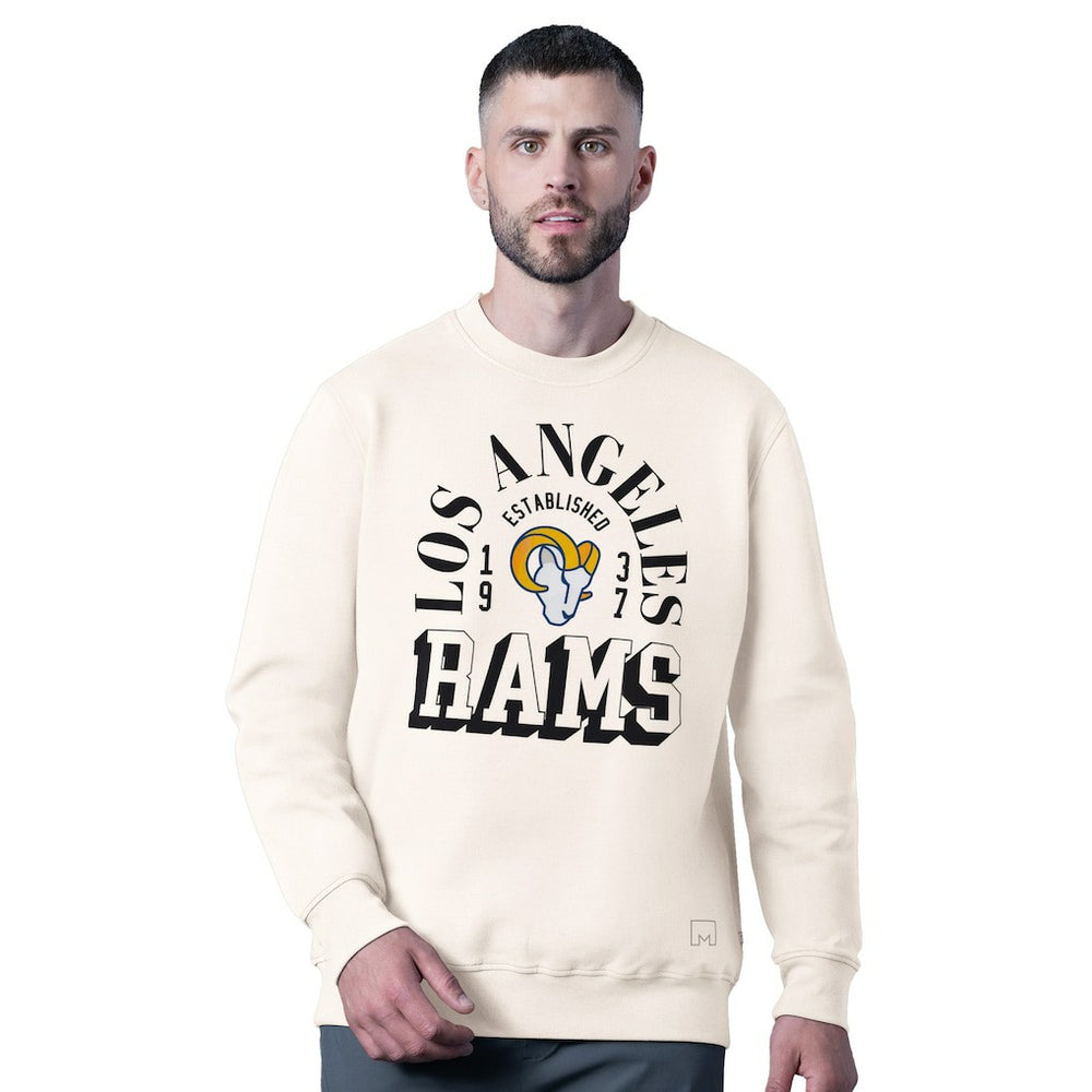 Los Angeles Rams MSX by Michael Strahan Whiteout Tri-Blend Sweatshirt White - NFL