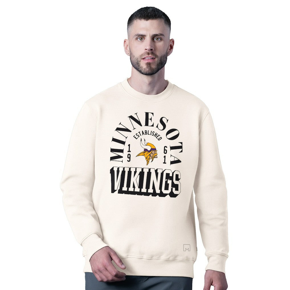 Minnesota Vikings MSX by Michael Strahan Whiteout Tri-Blend Sweatshirt White - NFL