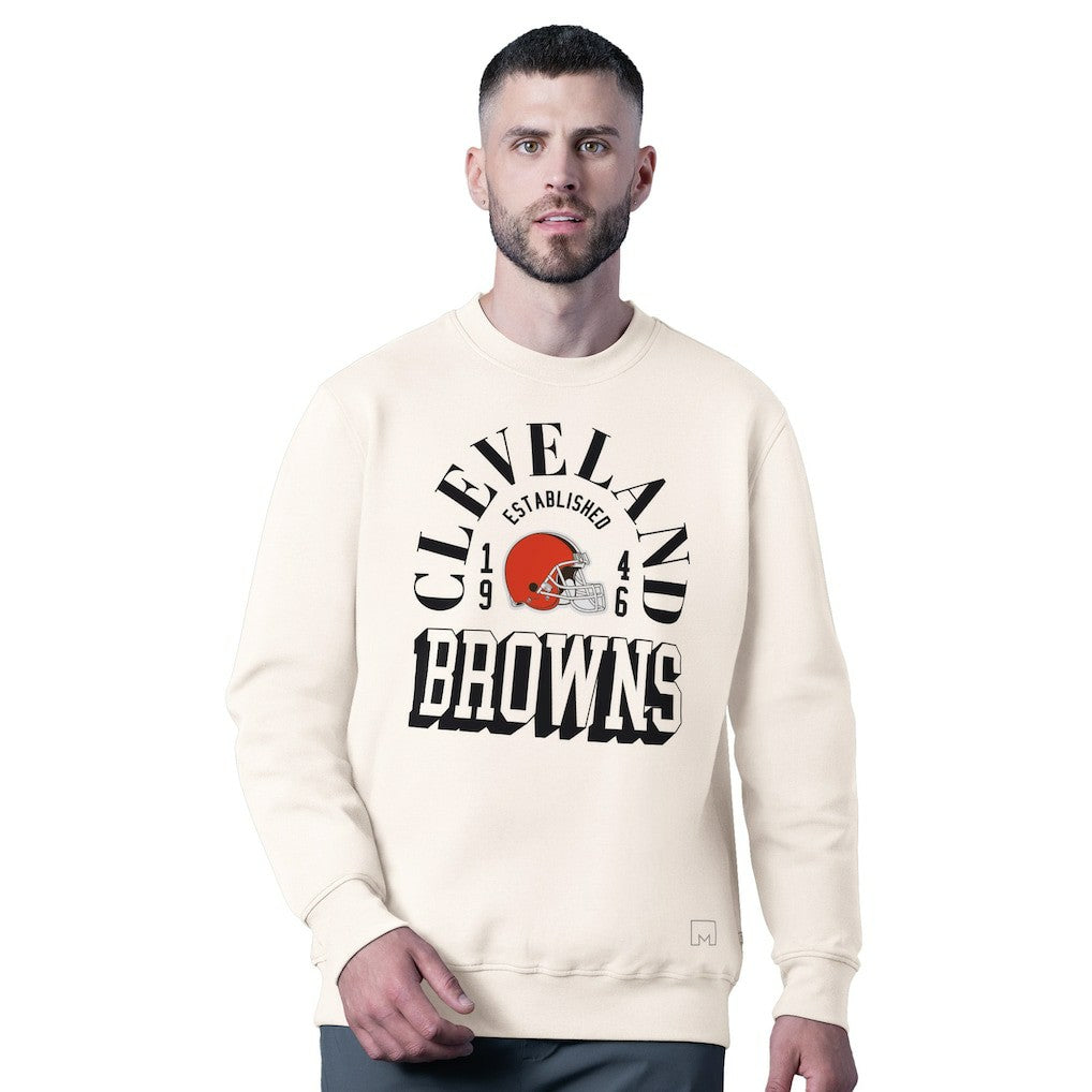 Cleveland Browns MSX by Michael Strahan Whiteout Tri-Blend Sweatshirt White - NFL