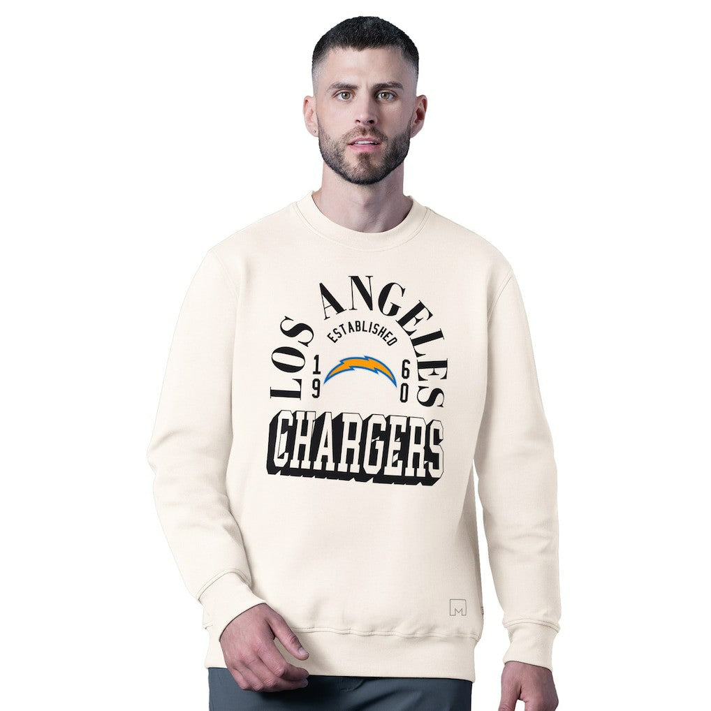 Los Angeles Chargers MSX by Michael Strahan Whiteout Tri-Blend Sweatshirt White - NFL