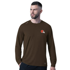 Cleveland Browns MSX by Michael Strahan Forward Long-Sleeve T-Shirt Brown - NFL