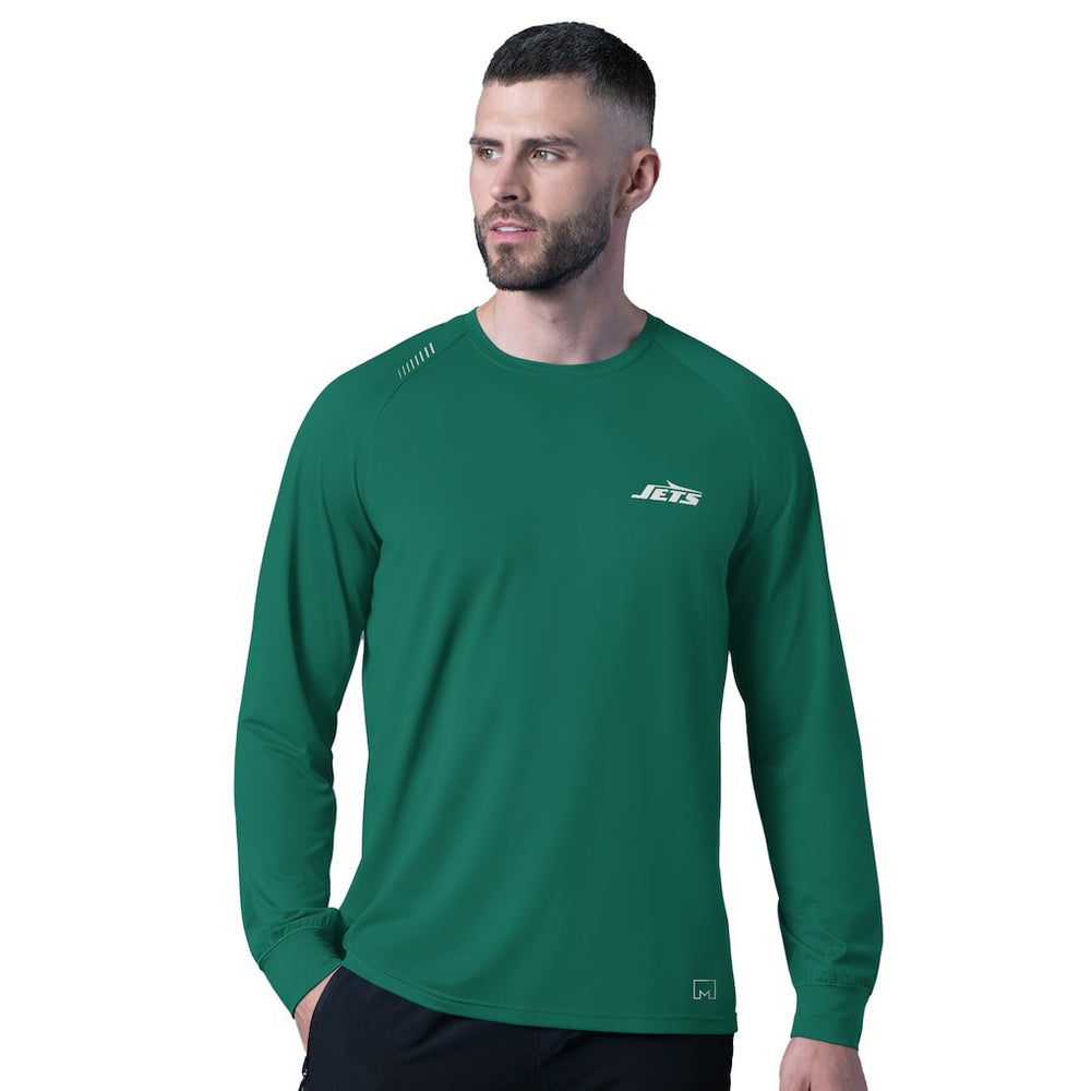 New York Jets MSX by Michael Strahan Forward Long-Sleeve T-Shirt Green - NFL