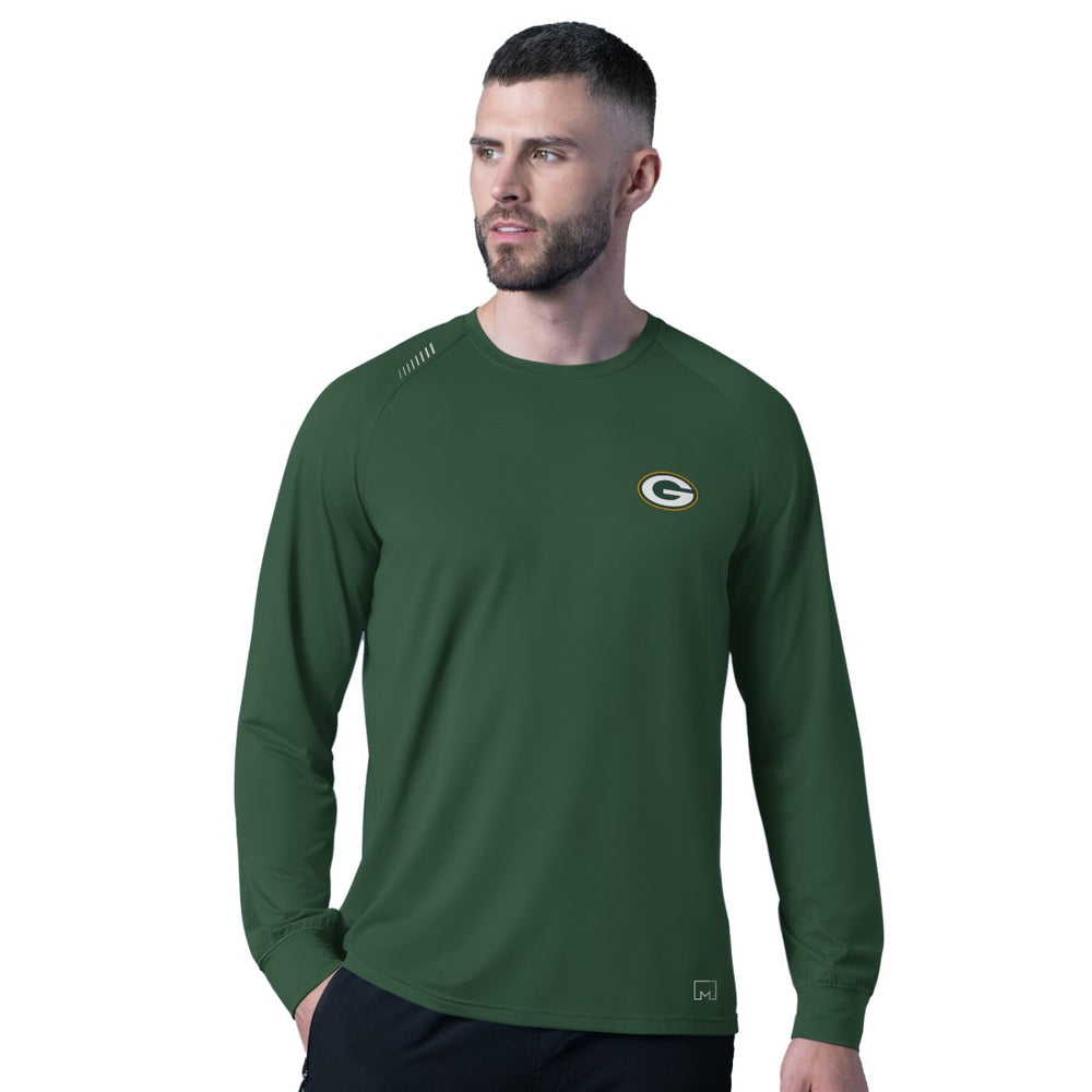 Green Bay Packers MSX by Michael Strahan Forward Long-Sleeve T-Shirt Green - NFL