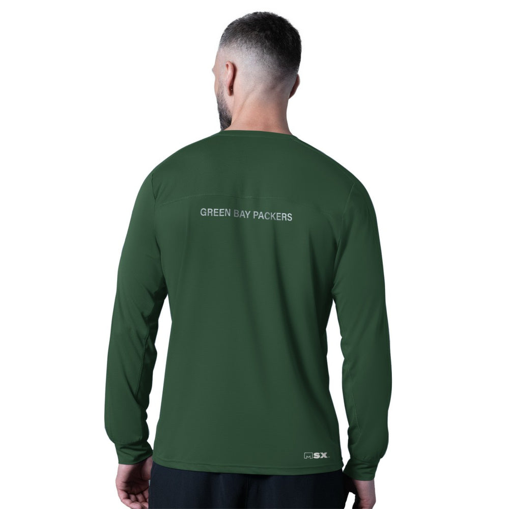 Green Bay Packers MSX by Michael Strahan Forward Long-Sleeve T-Shirt Green - NFL